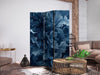 Paravento - Abstract Ornaments - Dark Blue Victorian Leaves