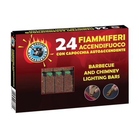 Accendi fuoco diavolina istantaneo con testa fiammifero ecologico 24 pezzi