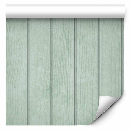 Tappezzeria murale - Delicate Wood - Vertical stripes in a pastel green shade