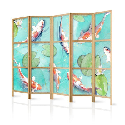 Paravento giapponese Spettacolare Carpa Koi 5 ante