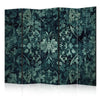 Paravento - Oriental Carpet Pattern - Emerald Ornaments and Rubbed Patterns