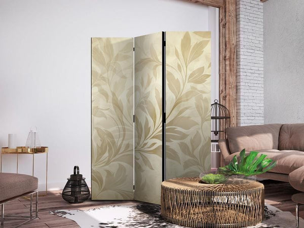Paravento - Botanical Motif with Leaves and Vines in Sandy Colors