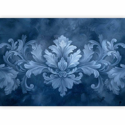 Carta da parati eleganza in blu e tonalità fredde