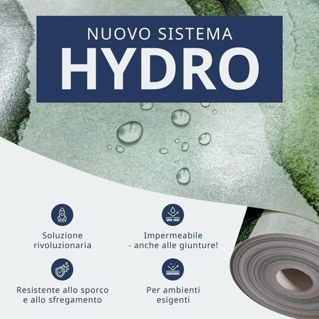 Carta da parati eleganza in blu e tonalità fredde