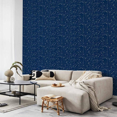 Tappezzeria murale - Cosmic Inspirations - Pattern with Stars and Constellations on a Dark Background