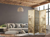 Paravento giapponese - Stone Baroque Ornaments in Light Shades of Gray-Blue
