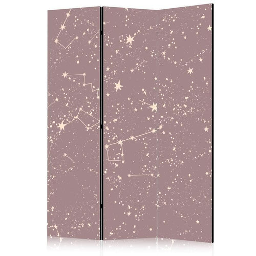 Paravento - Night Sky - Artistic Constellations and Stars in Pastel Shades