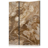 Paravento - Carved Floral Ornaments in Soft Sepia and Brown Tones