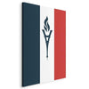 Quadro - Torch Against the Backdrop of the French Flag