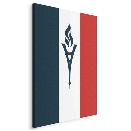 Quadro - Torch Against the Backdrop of the French Flag