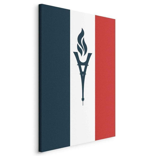 Quadro - Torch Against the Backdrop of the French Flag