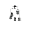 Lampadario Moderno Hilcott 5 Luci Pendenti Acciaio Nero
