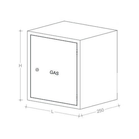 Cassetta cassonetto contenitore rame per contatore gas