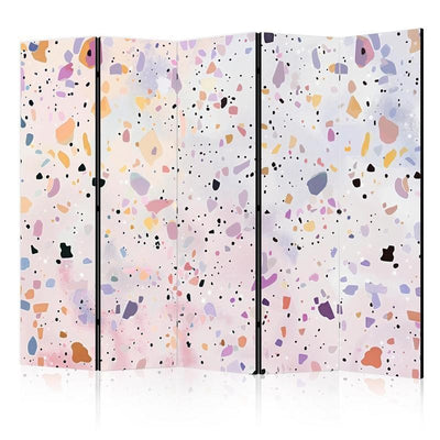 Paravento - Terrazzo in Confetti Style - Violet-Pink - Colorful Pattern