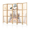 Paravento giapponese - Happy Sloth - Sloth in muted colors - wearing a cap - sitting on a rainbow among the stars