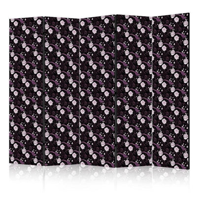 Paravento - Birds Among Flowers - Pheasants Surrounding Peonies - Purple