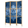 Paravento giapponese eleganza in blu e tonalità fredde 3 ante
