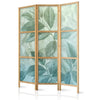 Paravento giapponese - Large Leaves in Green-Mint Shades - Botanical Motif