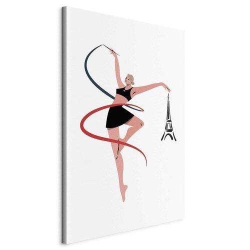 Quadro - Rhythmic Gymnastics - Illustration of a Woman With a Ribbon