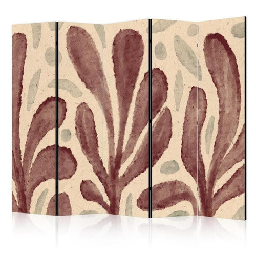 Paravento - Waving Leaves - Irregular Plant Shapes in the Style of Matisse