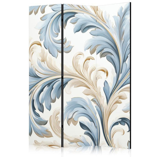 Paravento - Baroque Ornaments in Light Creamy Blue Colors