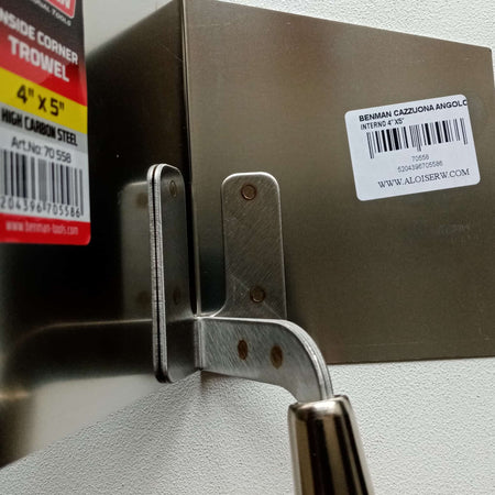 Benman cazzuola di acciaio inox per angoli interni manico legno