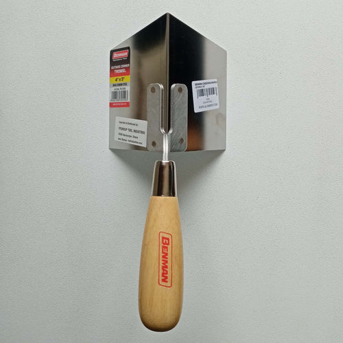 Benman cazzuola di acciaio inox per angoli esterni manico legno