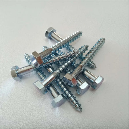 Vite 8x160mm - 10pz per legno mordente tirafondo testa esagonale TE