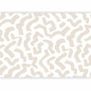 Carta da parati - Abstract composition - beige patterns in shapes on a white background