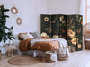 Paravento - Mysterious Garden - Butterflies Flying Over Flowers - Rustic Evening