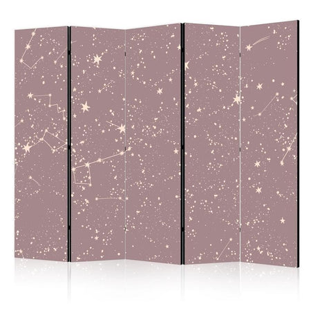 Paravento - Night Sky - Artistic Constellations and Stars in Pastel Shades