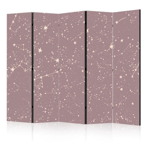 Paravento - Night Sky - Artistic Constellations and Stars in Pastel Shades