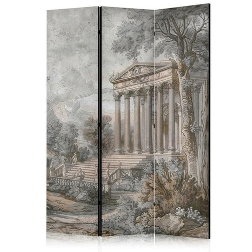 Paravento - Antique Landscape - Greek Temple on a Hill Among Lush Vegetation