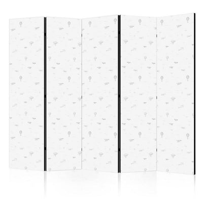 Paravento Aeroplani e mongolfiere 5 ante