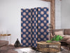 Paravento - Sunny Patterns - Repeating Sun Motif on a Navy Background