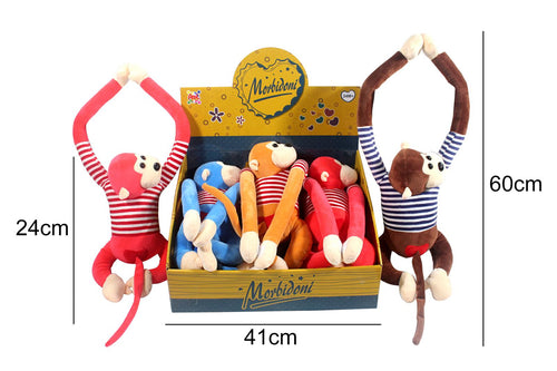 Peluche 60cm Scimmia 4 Assortimenti