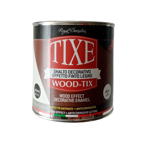 Tixe Wood-Tixe 500ml colore noce scuro smalto decorativo effetto legno satinato anticorrosivo