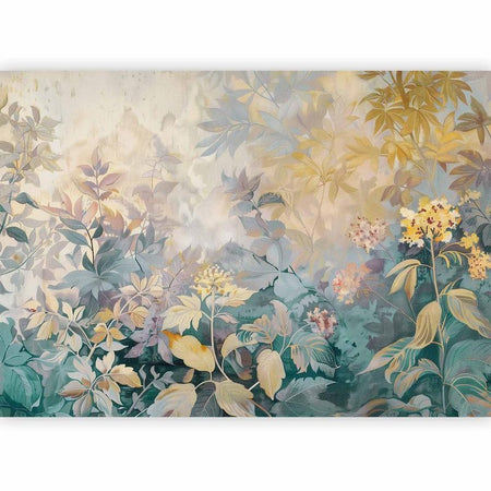 Carta da parati - Tapestry Pattern with a Meadow and Flowers Kilim with a Spring Motif