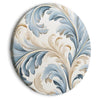 Quadro rotondo - Baroque Ornaments in Light Cream-Blue Hues