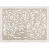 Carta da parati - White leaves - abstract plant motif on beige background with frame