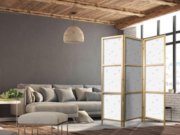 Paravento giapponese Aeroplani e mongolfiere 3 ante