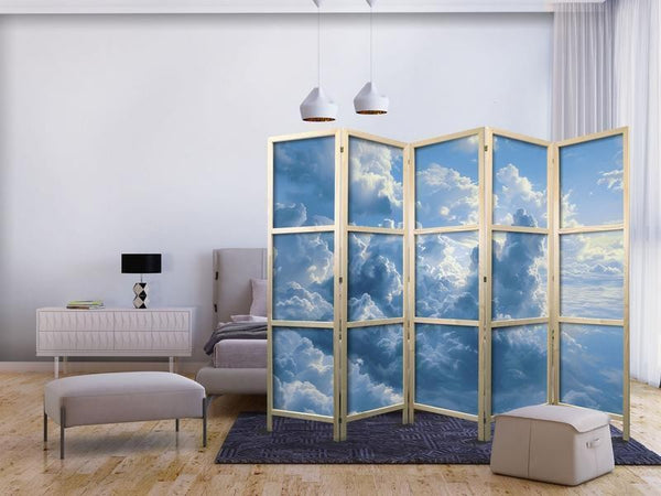 Paravento giapponese - Ocean in the Air: Waving Clouds Reflecting Morning Light