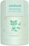 MINILAND Thermos in acciacio - Food Thermy colore Mint - 600ml - realizzato in doppio strato di acciaio che mantiene il cibo freddo o caldo per ore