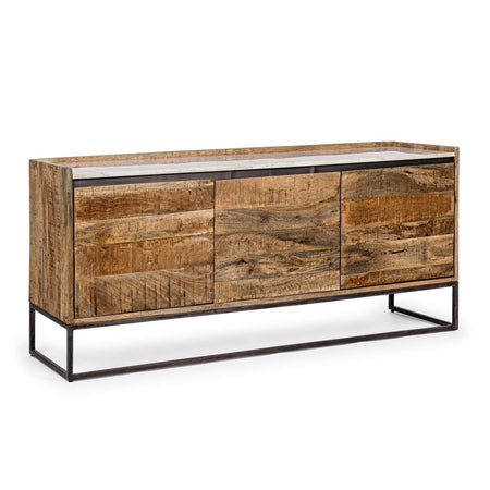 Credenza "Lambeth" con struttura in legno mango, mobile in stile moderno