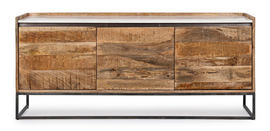Credenza "Lambeth" con struttura in legno mango, mobile in stile moderno