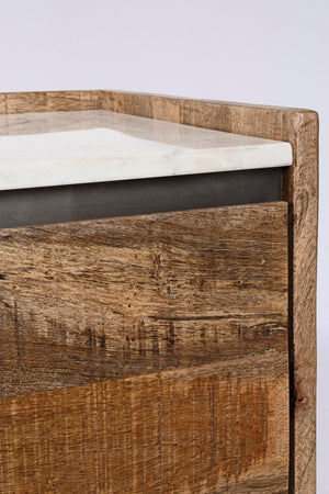 Credenza "Lambeth" con struttura in legno mango, mobile in stile moderno