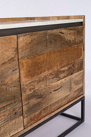 Credenza "Lambeth" con struttura in legno mango, mobile in stile moderno