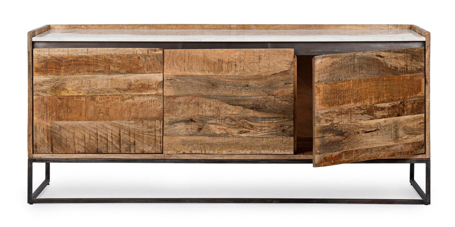 Credenza "Lambeth" con struttura in legno mango, mobile in stile moderno