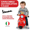 CHICCO Vespa - modello Bambini Primavera colore ROSSO, Moto Giocattolo Cavalcabile con Pannello Elettronico, Luci e Suoni, Ruote di Supporto Rimuovibili, Max 25 Kg - Giochi per Bambini 1-3 Anni