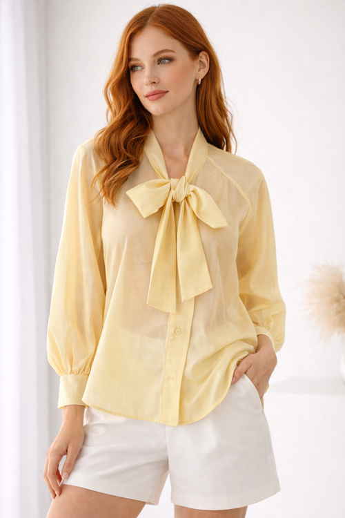 Camicia con fiocco